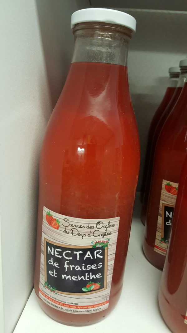 nectar fraise menthe au-potager-de-becheret©